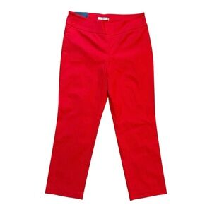S.C. & Co Women’s NWT Pull On Tummy Control Red Ankle Length Pants Size 14